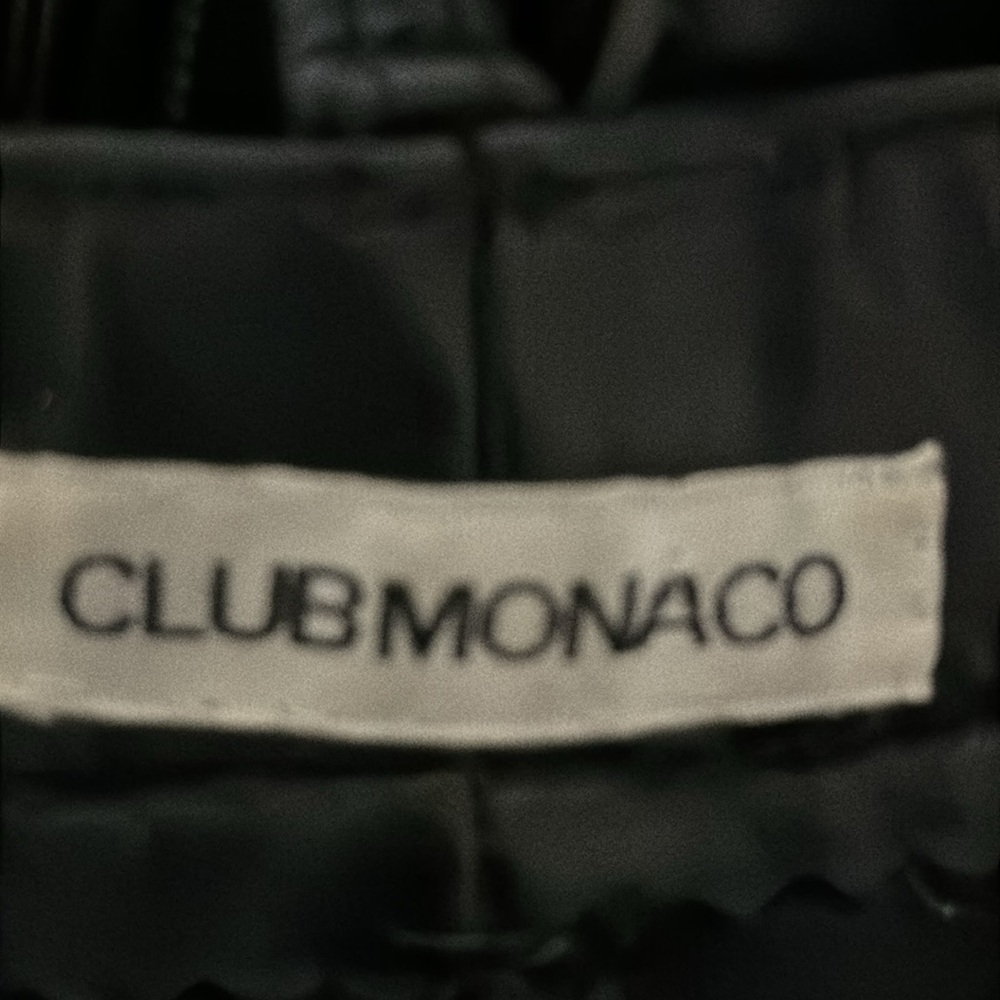 2X HP. CLUB MONACO Genuine Leather Vintage Black Zip Fly Pants - Picture 5 of 6